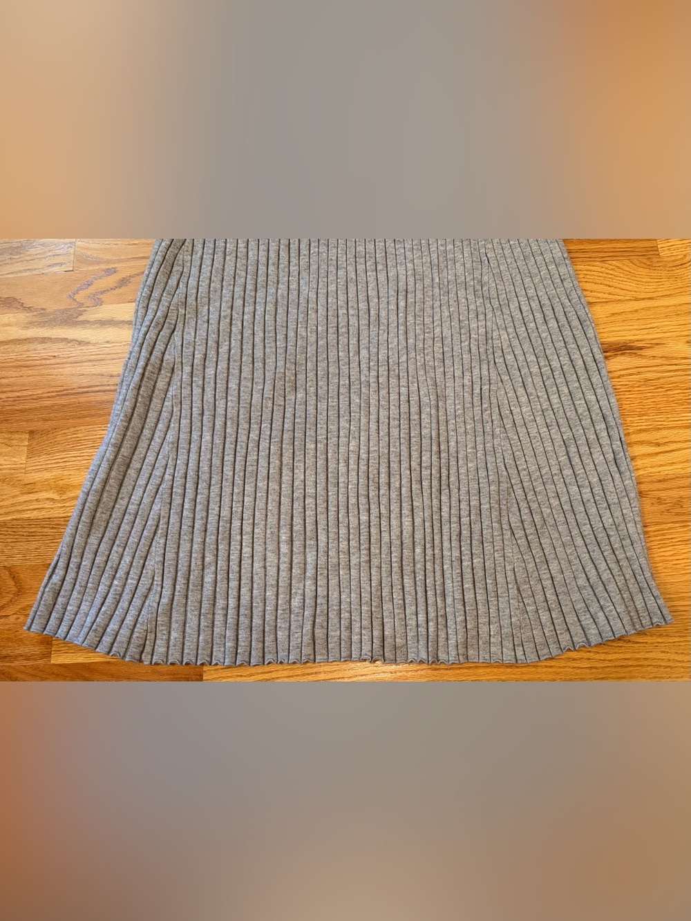 Express Gray Ribbed Knit Maxi Sweater Skirt Women’s Large NWT Stretch A-Line - Picture 4 of 10